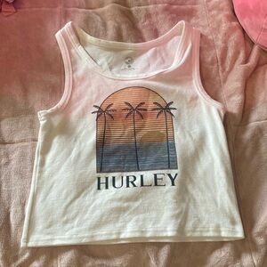 White Hurley Beach Print Tanktop